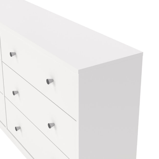 May Chest of 6 Drawers (3+3) in White - Image 8