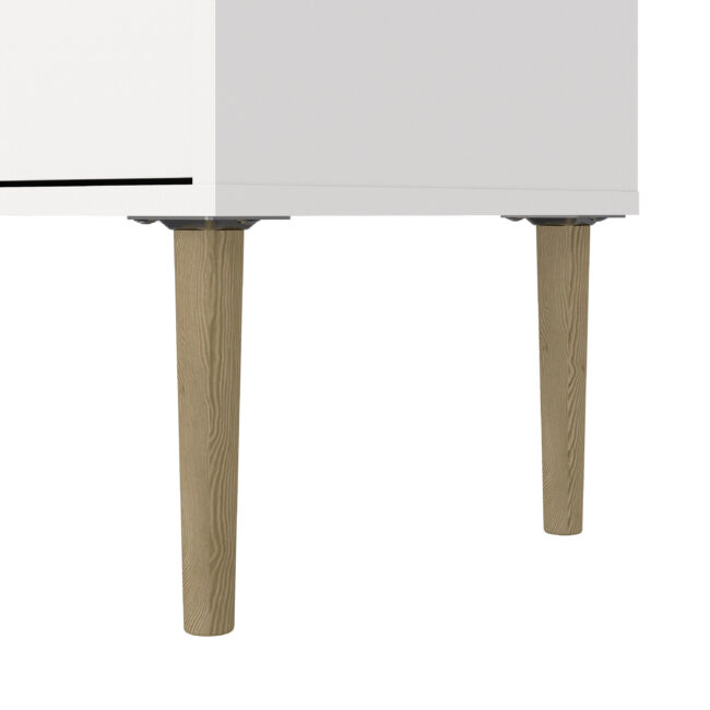 Media TV Unit with 2 Doors 1 Drawer in White - Image 9