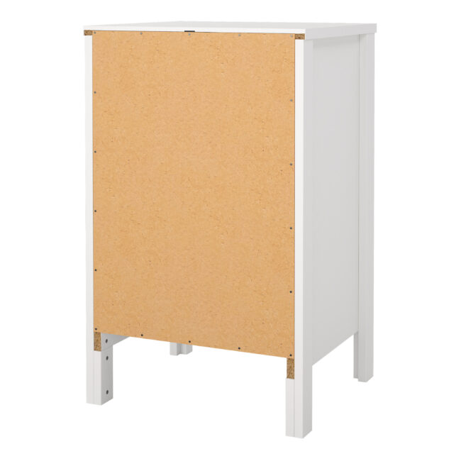 Barcelona Bedside Table 3 Drawers in White - Image 5