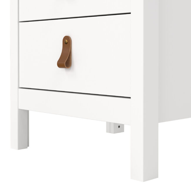 Barcelona Bedside Table 3 Drawers in White - Image 9