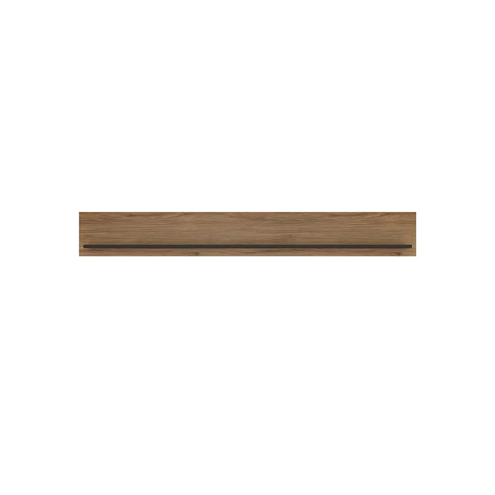 Brolo 167cm Wall Shelf with a Walnut and Dark Panel Finish