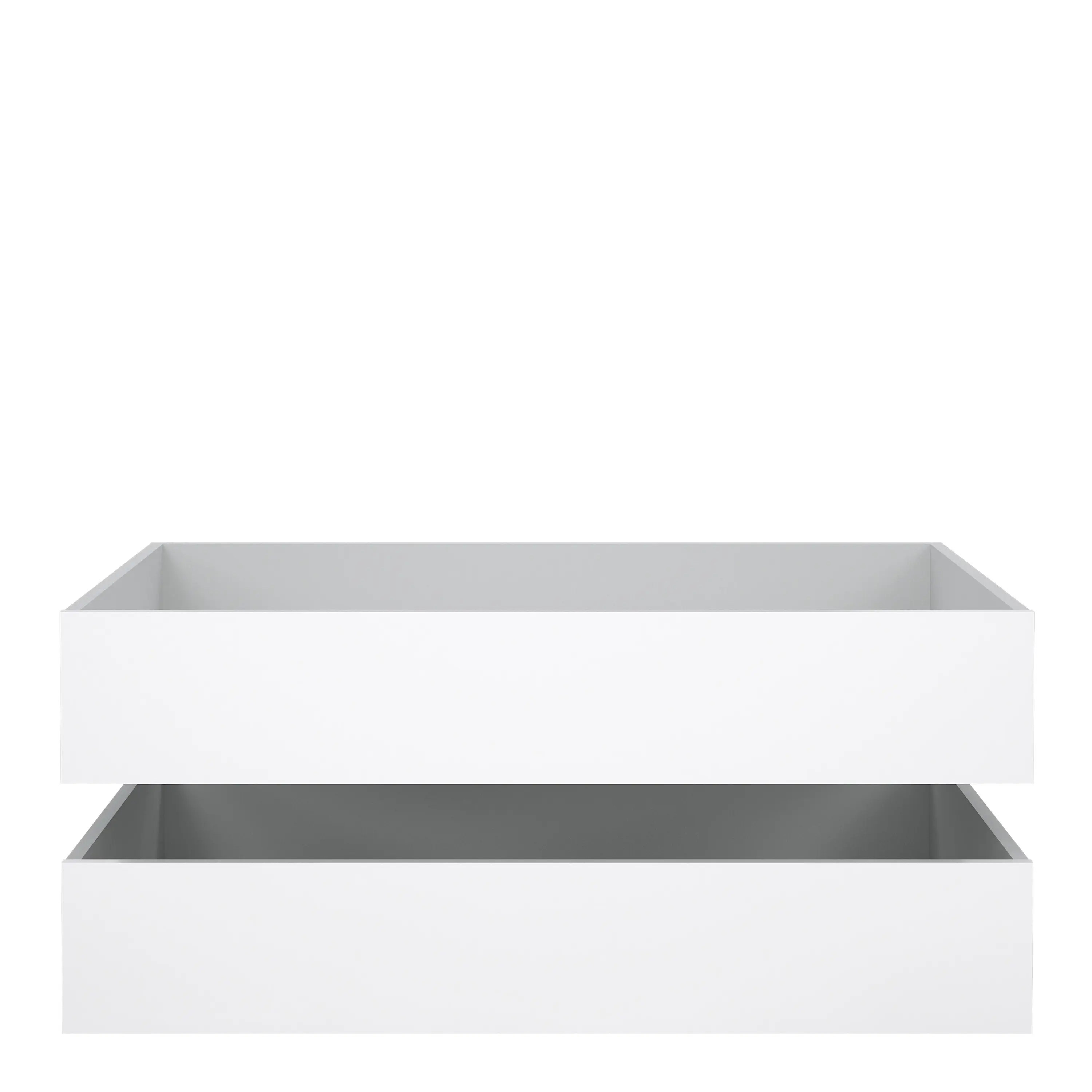 Naia Set of 2 Underbed Drawers (for Single or Double Beds) in White High Gloss