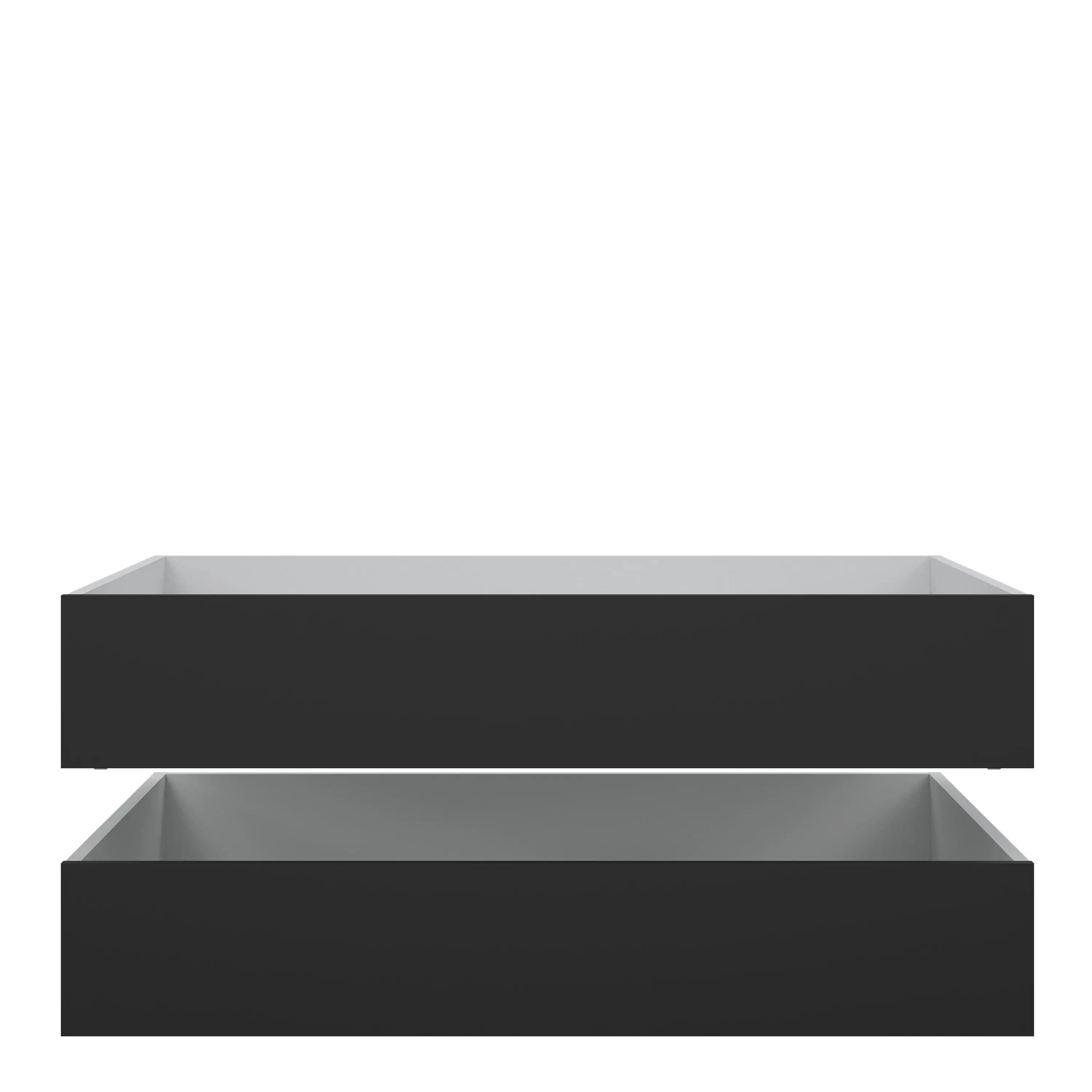 Naia Set of 2 Underbed Drawers (for Single or Double Beds) in Black Matt