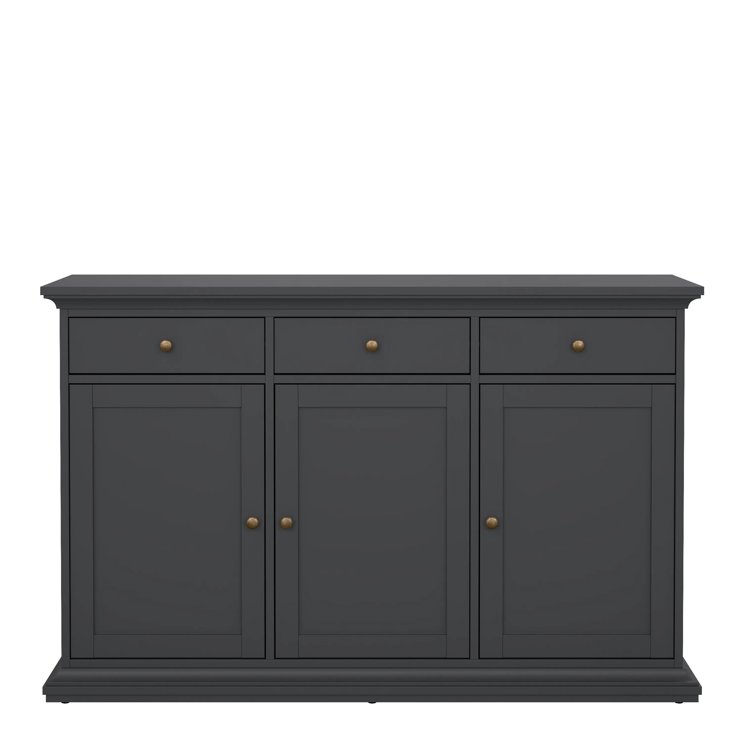 Paris Sideboard with 3 doors and 3 drawers in Matt Grey