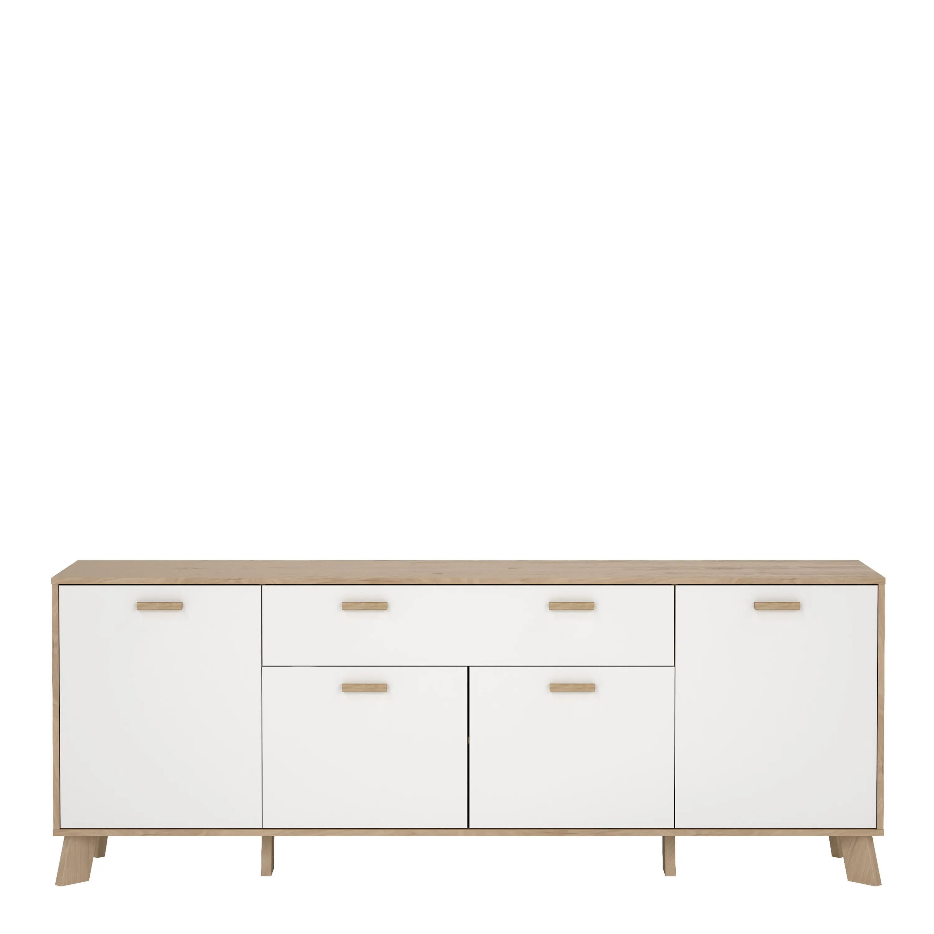Ikast Sideboard 4 Doors + 1 Drawer in Jackson Hickory and White