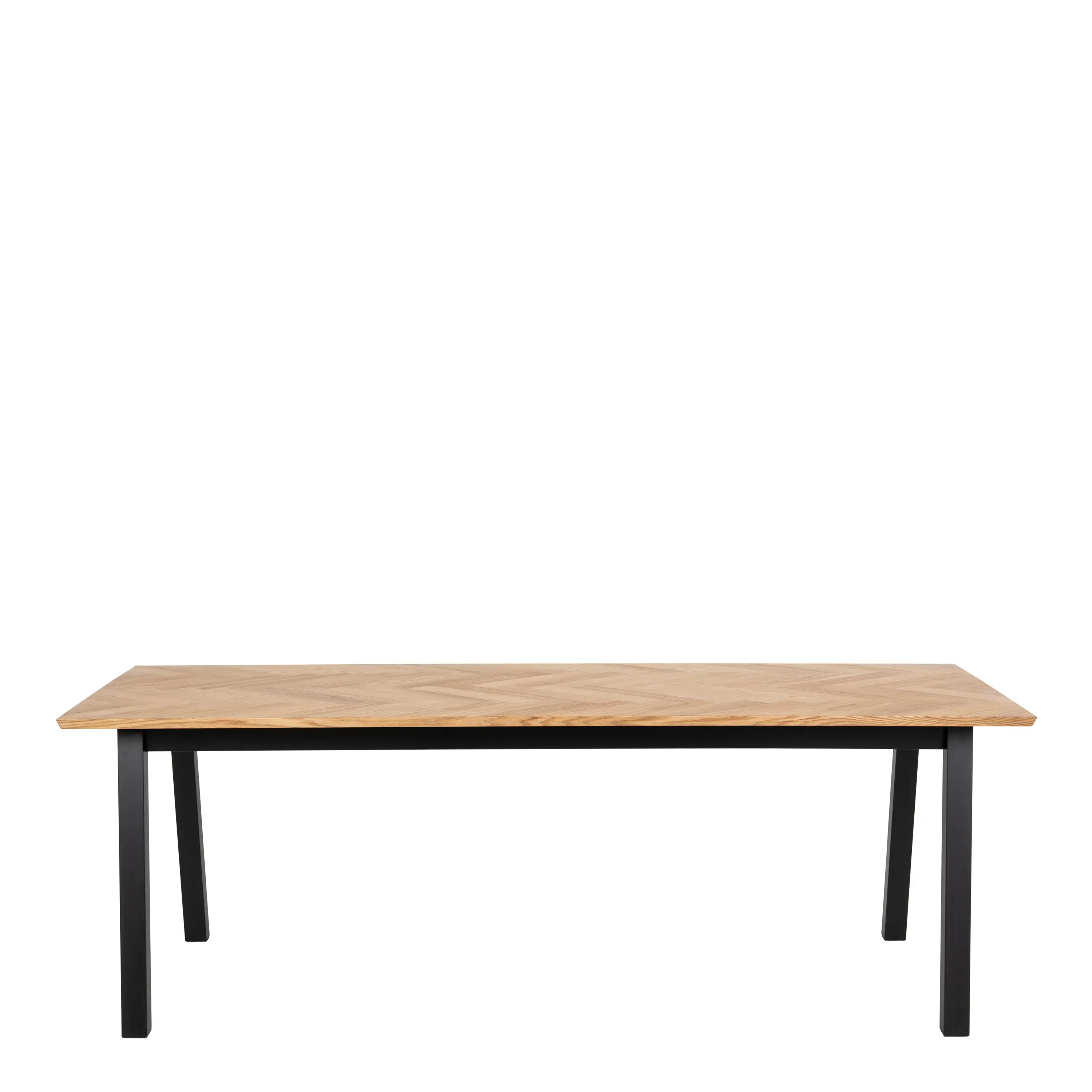 Brighton Dining Table in Oak with Herringbone Effect 220x95cm