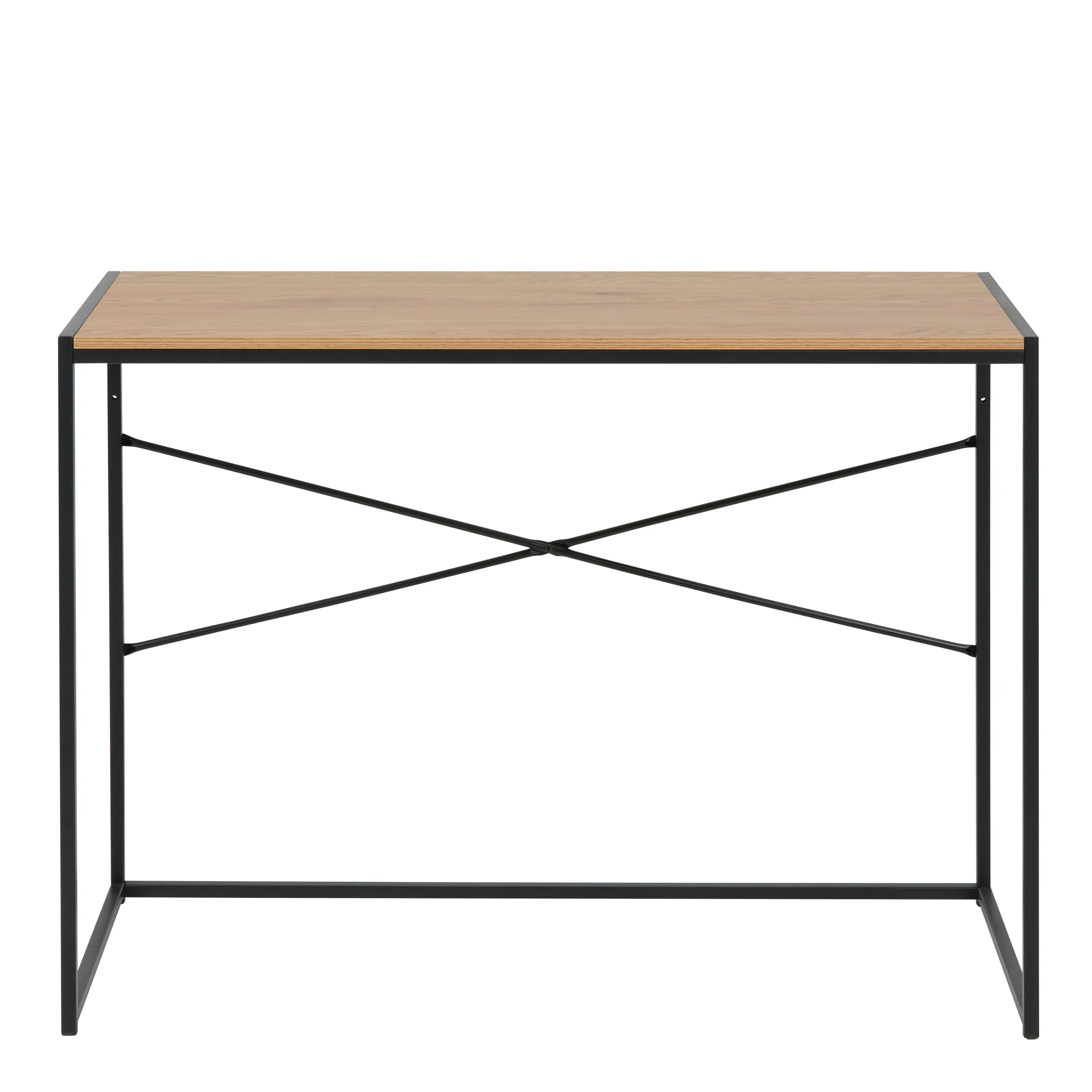 Seaford Office Desk in Black & Oak