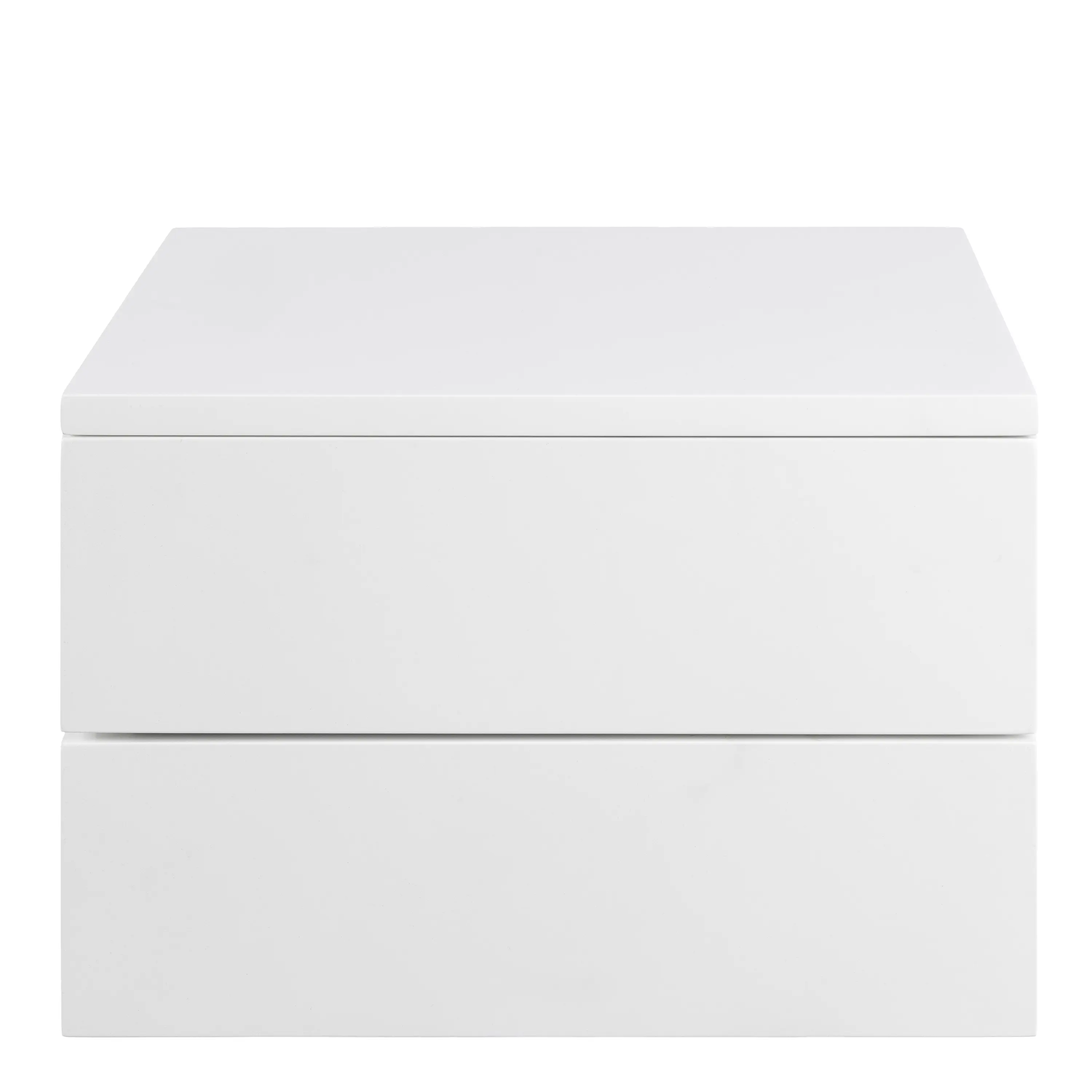 Avignon Bedside Table with 2 Drawers in White